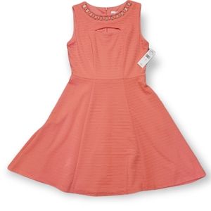 NWT Studio One Coral Fit & Flare Dress Size 8